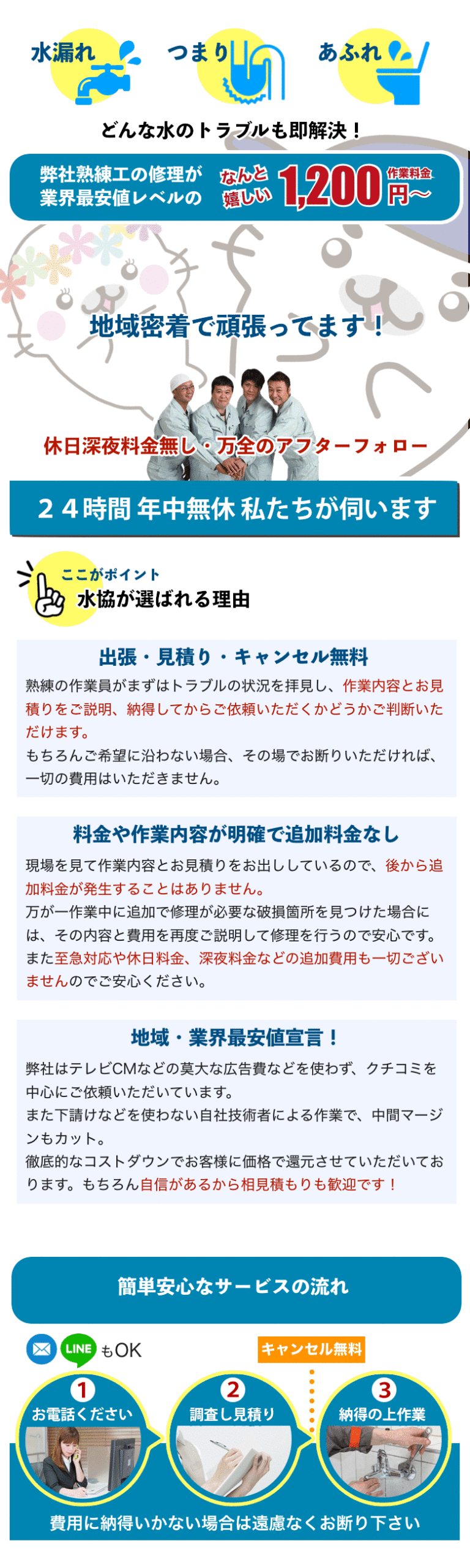 近くの水道屋水漏れ修理業者 北摂エリア